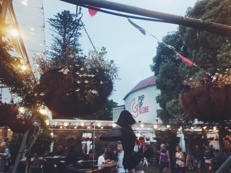 go to a show alone mini adventures January - pop up globe theater Auckland New Zealand